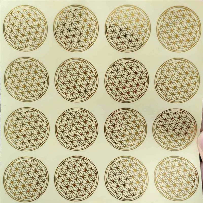 200pcs Flower of Life Energy Sticker Golden PVC Transparent 3cm Crystal Jewelry Stickers car stickers self adhesive stickers vinyl stickers vinyl wall stickers glow in the dark stickers chalkboard stickers chalkboard wall stickers tiles sticker transfers kraft paper wall pictures scratch poster game
