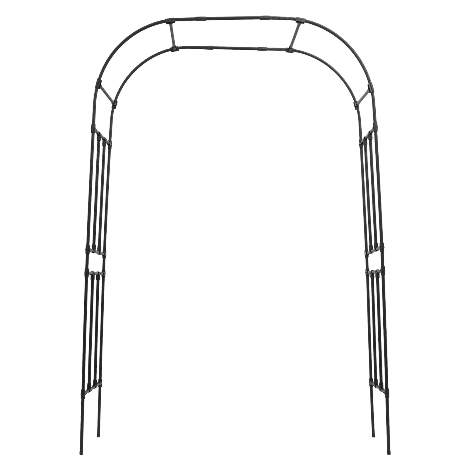 Schwarzer 240x150x40cm Metall-Rosenbogen Garten-Gemüsegestell Pflanzen-Kletterbogen für den Anbau von Kletterfrüchten usw. – Detail 14