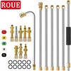 Gutter Cleaning Tool Pressure Washer Extension Wands Roof Cleaner Nozzle Replacement Ring 1/4 Quick Connect Joint for Karcher 1