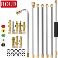 Gutter Cleaning Tool Pressure Washer Extension Wands Roof Cleaner Nozzle Replacement Ring 1/4 Quick Connect Joint for Karcher 1