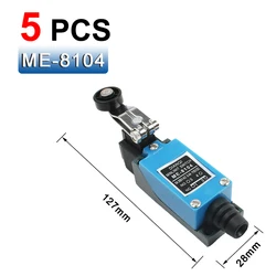 Adjustable Roller Mini Limit Switch - AC250V 5A NO NC - Enhanced Durability - 1NO 1NC (5 pcs ME - 8104)
