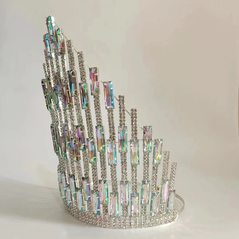 Bridal Tiara Wedding Hair Crown Birthday Crown for Adults Large Tall Pageant Beauty Head