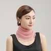 Summer New Face Mask Neckerchief Women Print Thin Scarf Sunscreen Soft Lady Three Usage Neck Collar Pullover Scarves Headbands 6