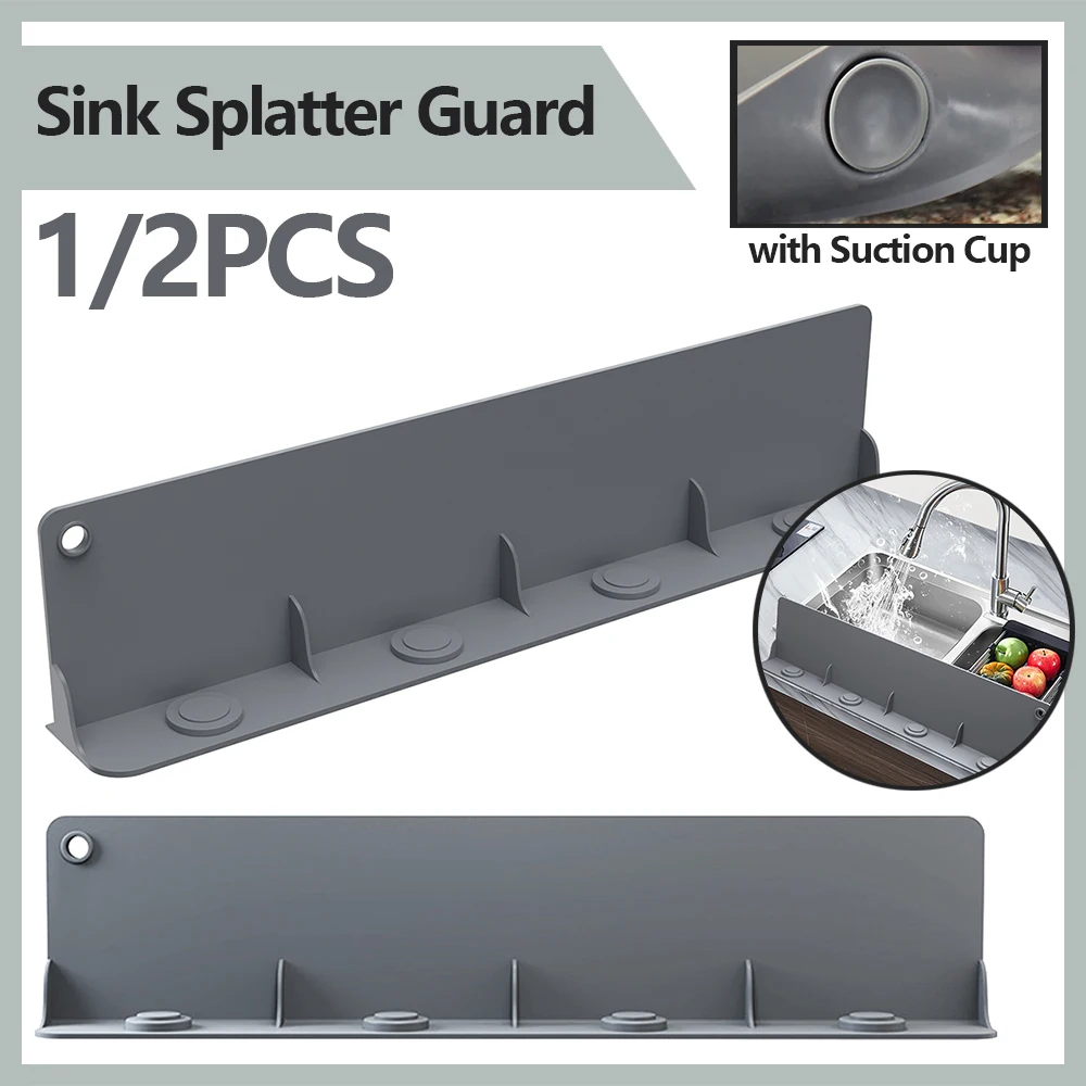 Kitchen Splash Guard Silicone Sink Splatter Guard Suction Cup Reusable Dish Washing Baffle Board Wash Basin kitchen splash guard,kitchen splatter screen