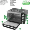 30 Quart Kitchen Convection Oven & 2 Burner Cooker - 1500 Watt Oven - 7 Cook Functions Rotisserie, Cook, Bake, Broil & More 2