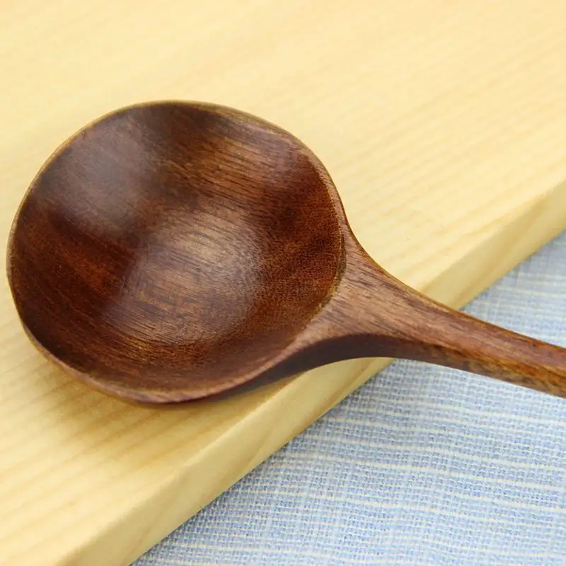 5 Pcs Long Wooden Spoons for Wooden Spoon,Wooden Cooking Spoon,Soup Spoon