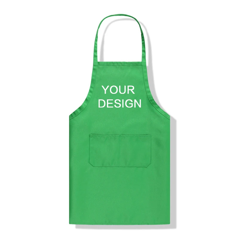 Aprons Design Brand Black Unisex Waiter Cooking Restaurant Pocket Printing Adjustable Hanging Neck Men for Woman