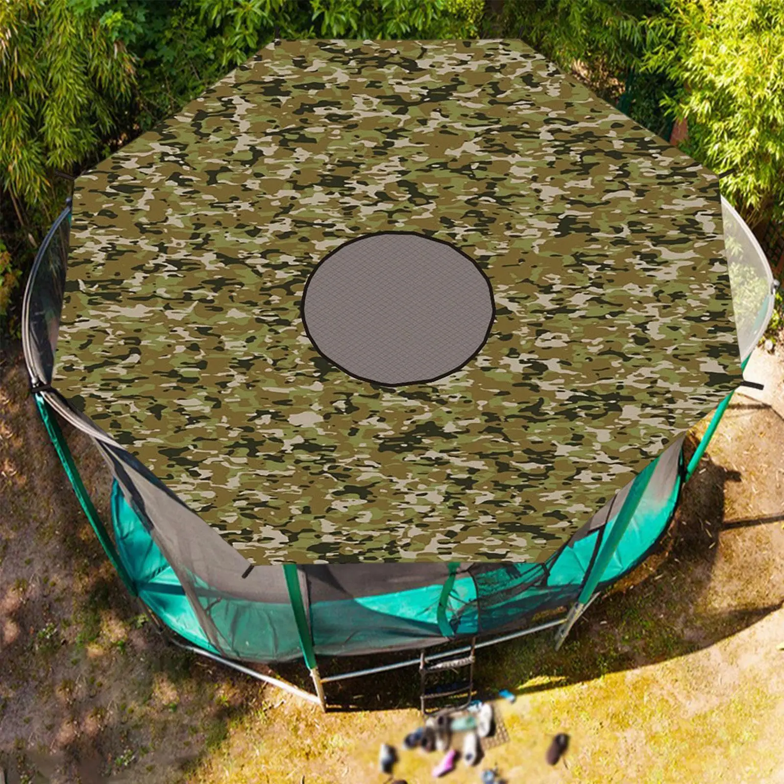 Trampoline Sunshade Cover Trampoline Top Cover Rainproof Accessories Waterproof Sturdy Awning for Outdoor Backyard Playground
