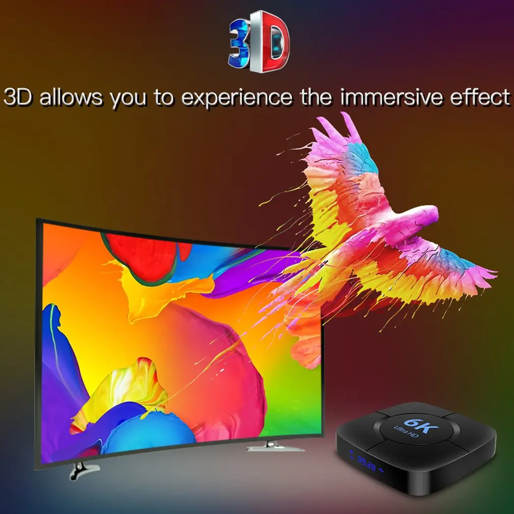 Transpeed ȵ̵ 10.0 TV ڽ,  ýƮ, ̵ ÷̾,  ڽ,  ڽ, IPTV, 6K 3D , 2.4G  5.8G, 4GB RAM, 32G, 64G, H616