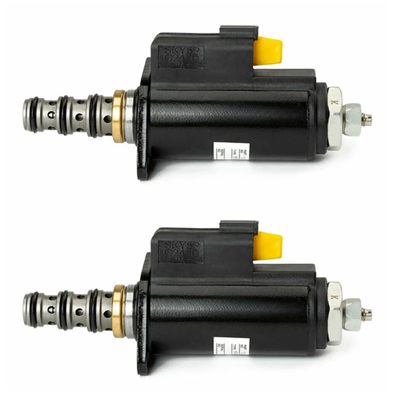 

2X 121-1491 Excavator Rotary Solenoid Valve For Caterpillar E320B/C/D 315C 325C 1211491 KWE5K-31 G24DA30 CAT