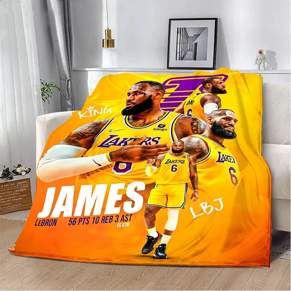 Printed Blanket Basketball Star K-kobeS  Picnic Blankets Warm Blanket Soft and Comfortable Blanket Home Travel Birthday Gift 2