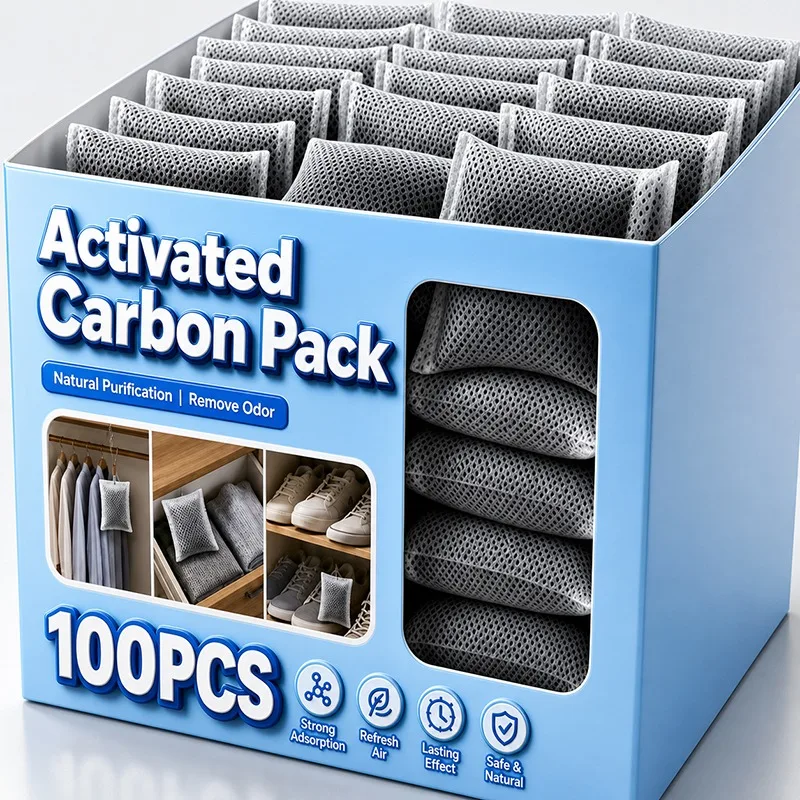 EcoFresh Activated Carbon Air Purifying Bags with Natural Coconut Charcoal