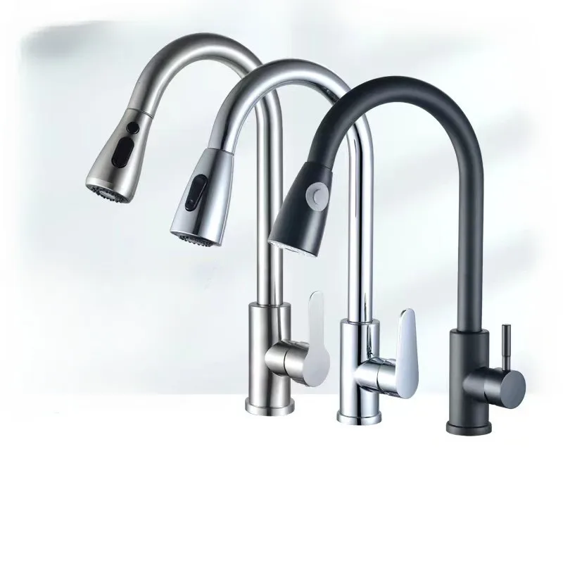 

304 Stainless Steel Vegetable Basin Faucet, Kitchen Sink, Mixing Valve,Hot Cold Water Bathroom Bath Pull Out Faucet Water Tap