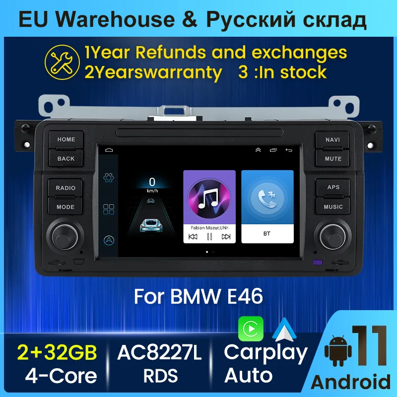 Uckazy-Autoradio Android 12, 8 Go, 8 cœurs, 8 Go, navigation GPS, stéréo,  lecteur pour voiture BMW E46, M3, Rover 75 Coupé (318/320/325/330/335) -  AliExpress