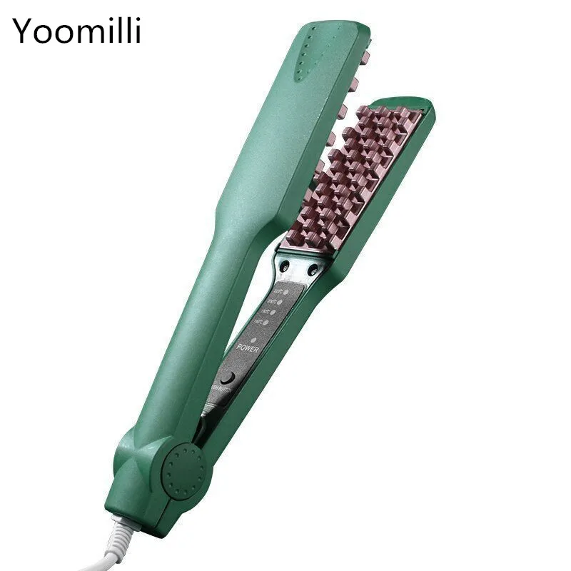 Grid Hair Crimper Volumizer Ceramic Professional Fluffy Corrugated Curler Straightening Iron Corn Hair Splint Perm
