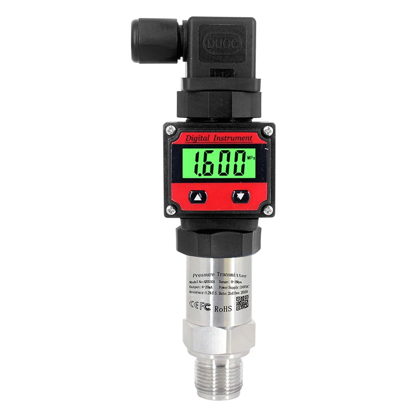 Pressure Transmitter Digital Display -1bar-0bar-1000 bar 10bar Transducer 4-20mA RS485 M20*1.5 LCD Hersman Pressure Sensor pressure sensor