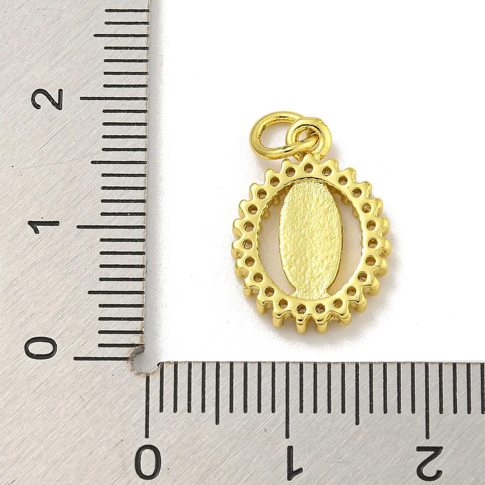 PandaHall 10 Stück 18K Vergoldete Jungfrau Maria Anhänger Katholische Rosenkranz-Anhänger für DIY Damen Halsketten Schmuckherstellung Zubehör – Detail 13