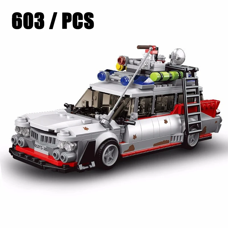 2024 Irritation Ics Film Ghostbusters Ecto-1 Véhicule Modèle De Voiture Nuit De Construction Ensemble 21108 Véhicule Briques Modèle Enfants Jouets Cad