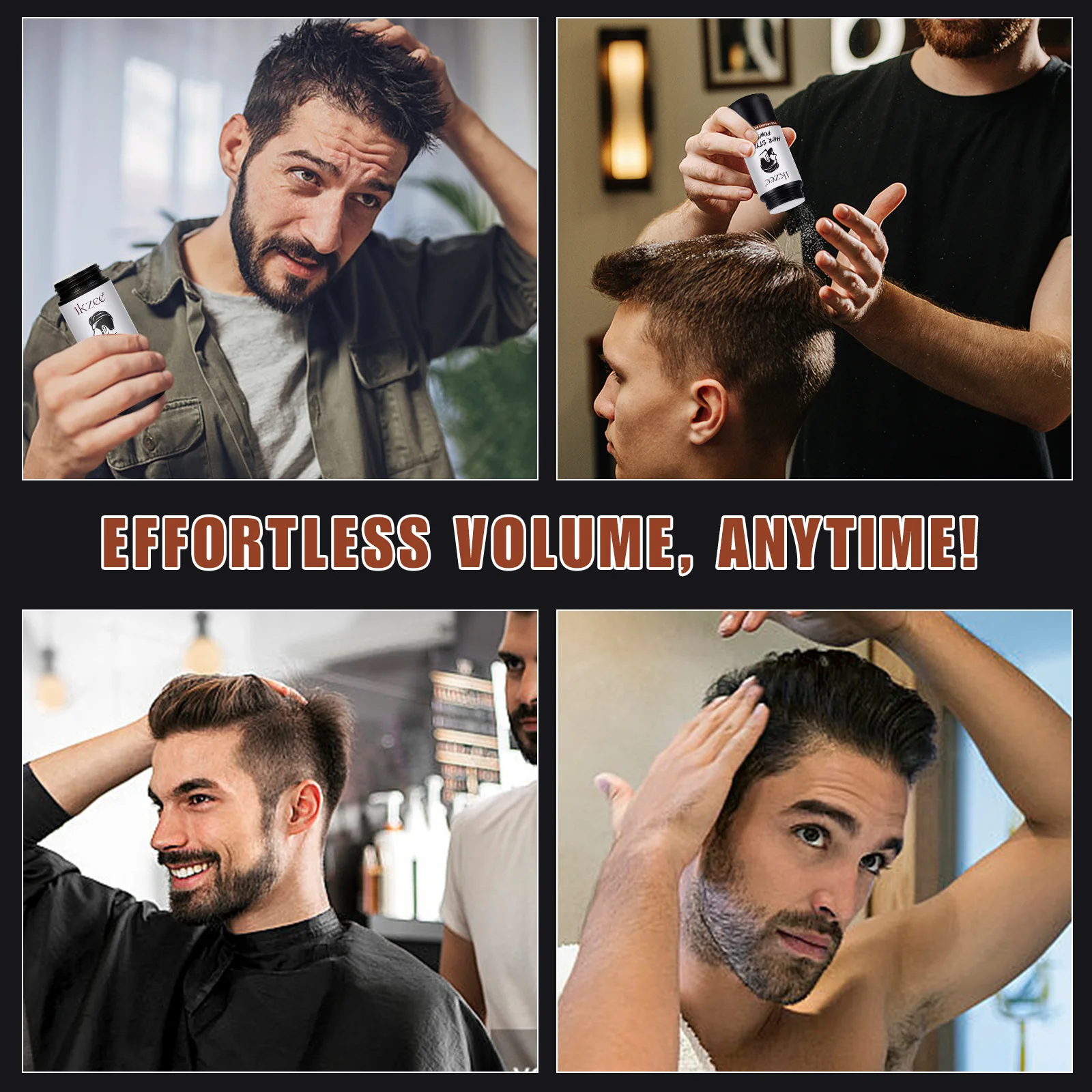 Hair styling powder natural refreshing oil lasting fluffy styling powder men's back