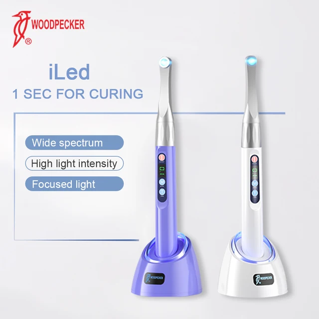 Woodpecker iLED Dental Curing Light Wireless 1 Second LED Photocuring Lamp Curable Resin Dentistry Photopolymerizer Oral Lamp