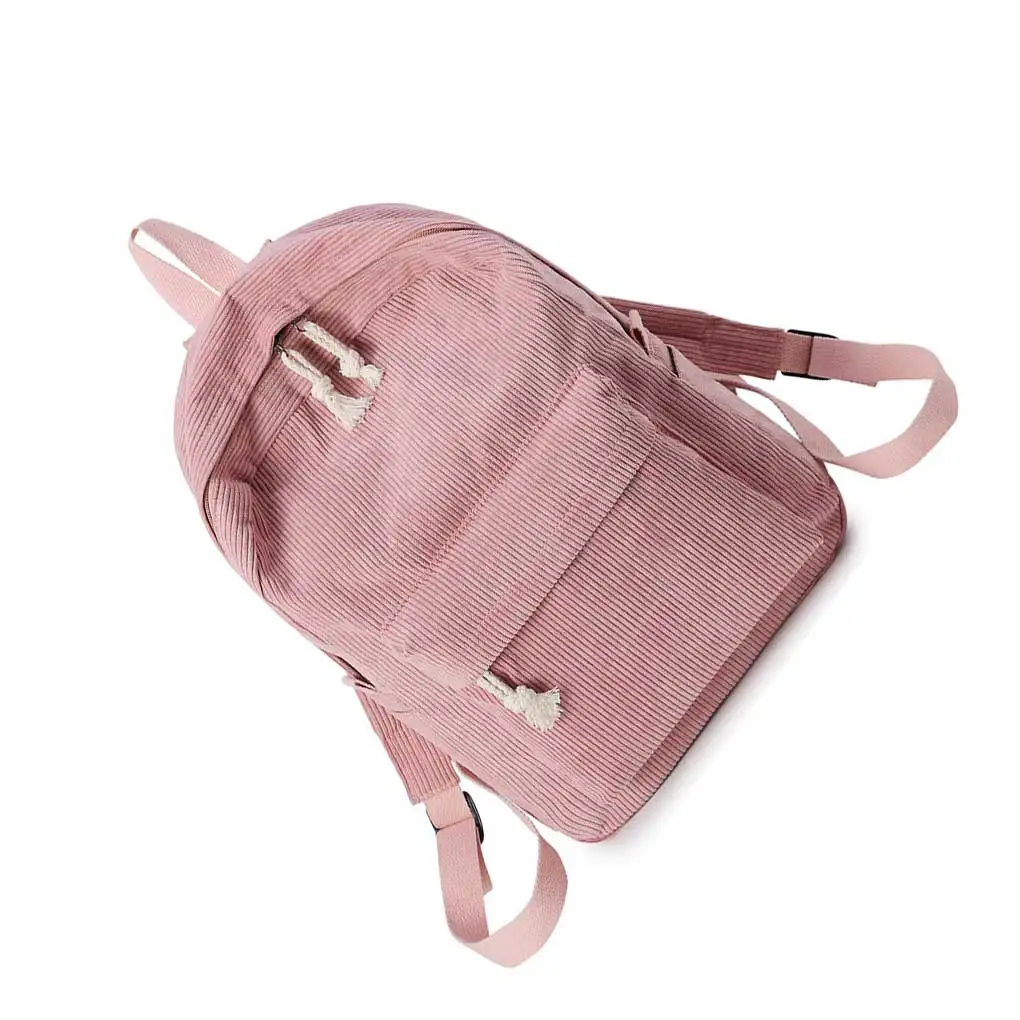 

Striped Backpack Outdoor Style Women Casual Large Capacity Solid Color School Bag Zipper Travel Backbags Students Adults