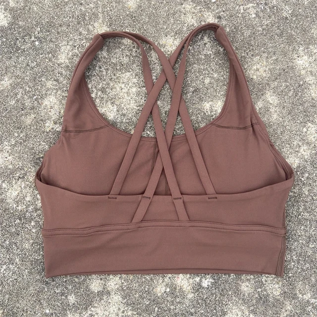 Solid Color Fitness sport Bra Women Cross soft high strength Tight Top Comprehensive Training Gym Yoga Underwear With Chest Pad 4