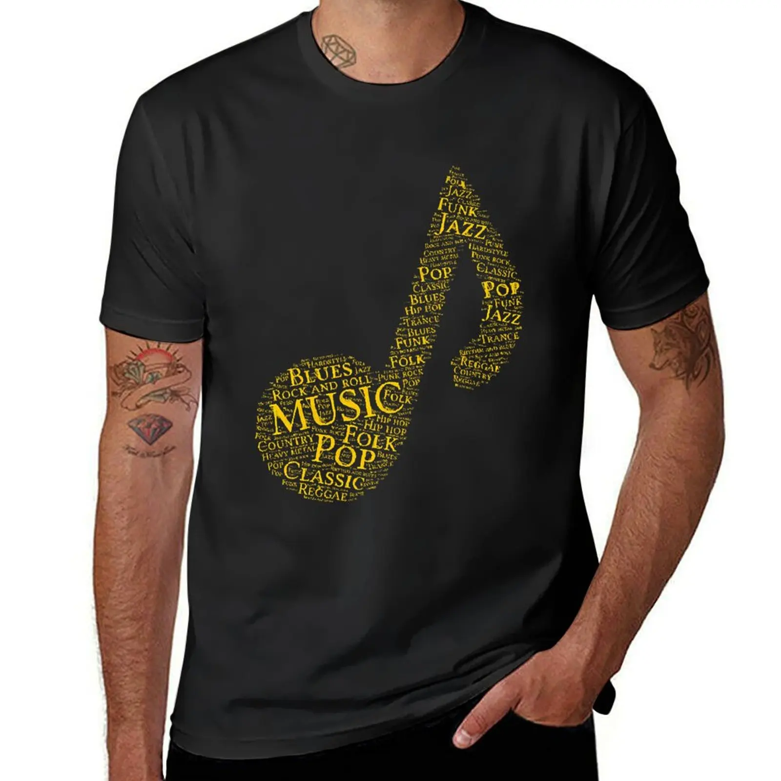 

Bugteeth Music Note T-shirt summer top oversizeds aesthetic clothes shirts graphic tees tshirts for men