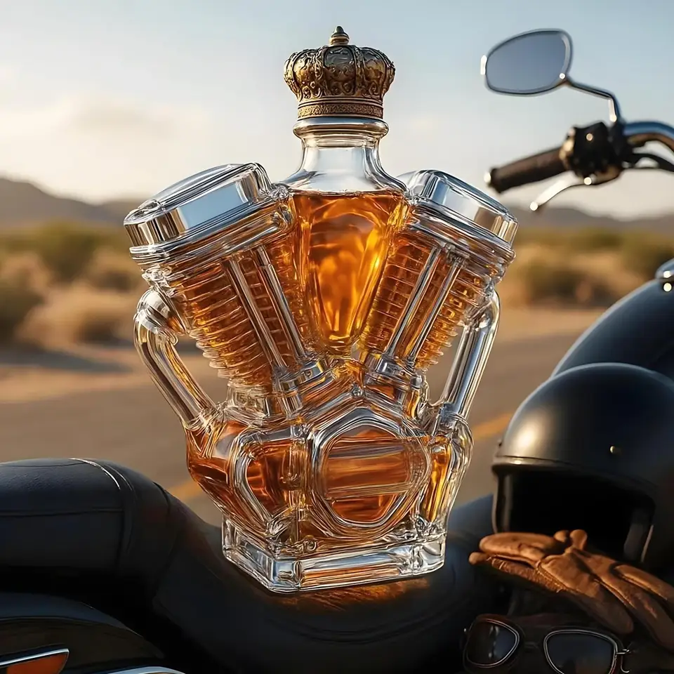 Liquor Bottle Collectibles | Whiskey Decanter, Decorative Motorcycle