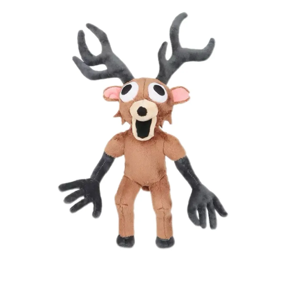 99 Nights in The Forest Cartoon Milu Deer Soft PP Cotton Game Peripheral Stuffed Doll Collection Fluffy Crouching Reindeer