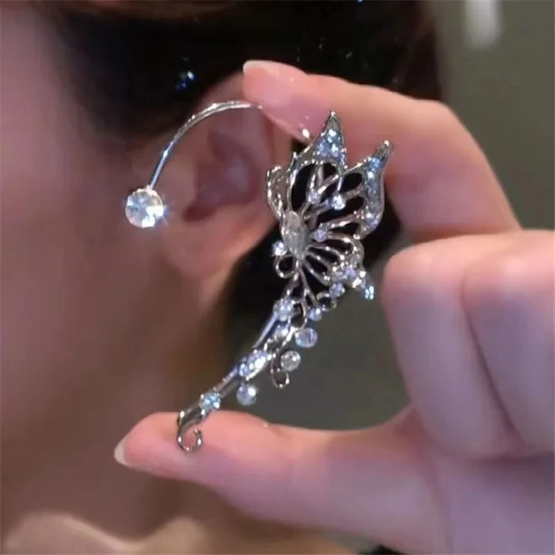 [leeENoir] 韓国アクセ☆925silver☆Double Wave Earcuff_silver Amazon.com: SLUYNZ 925 Sterling Silver Double Piercing