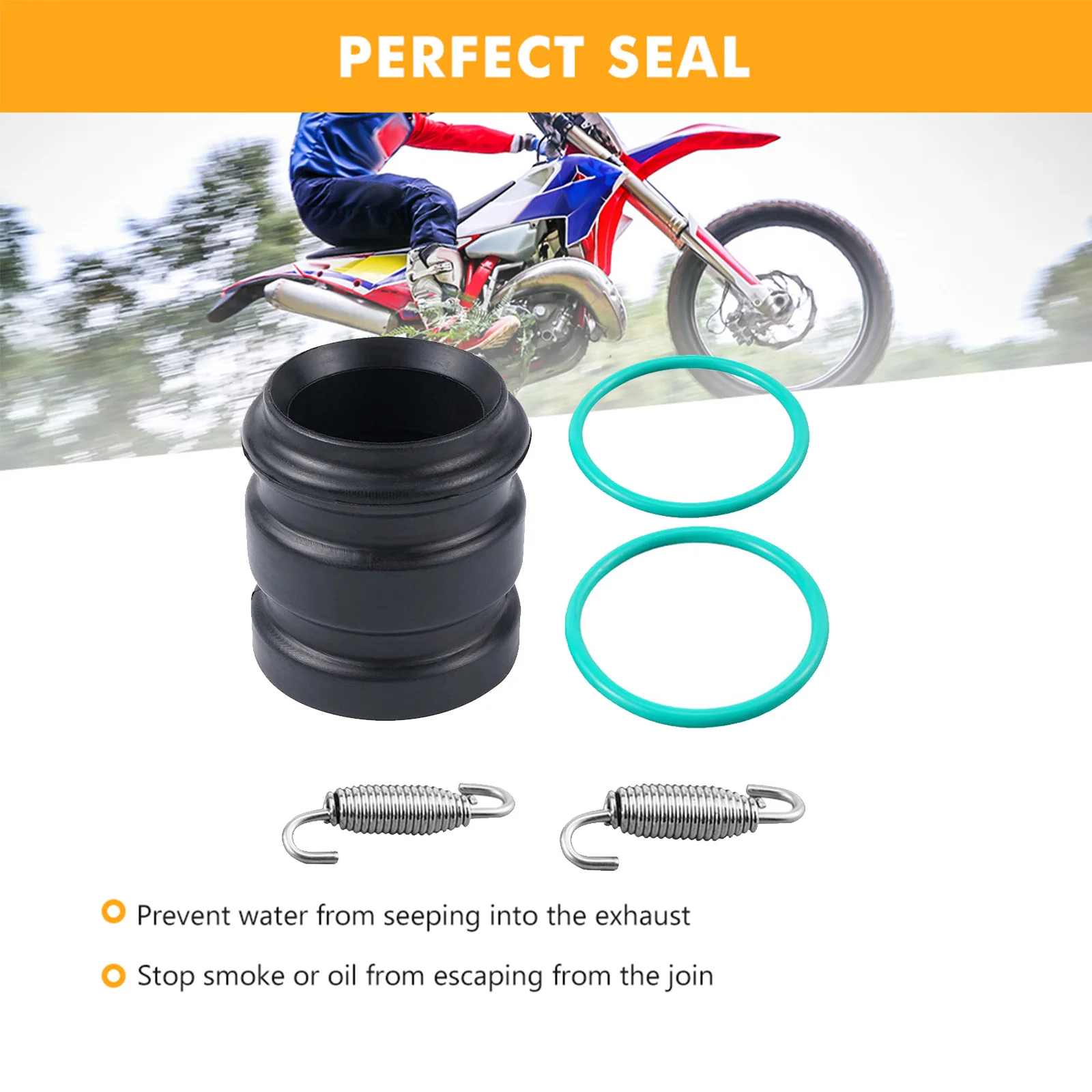 NICECNC Für Beta RR 250 RR 300 2013-2023 Motorrad Auspuff Koppler Kit Schalldämpfer Endrohr Gummi Dichtung 50205057000 für KTM EXC 300 – Detail 4