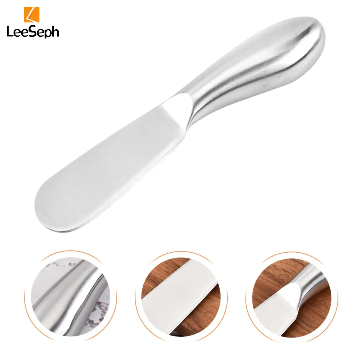 Leeseph Stainless Steel Spreader Knife Set for Cheese, Butter, and Spreads