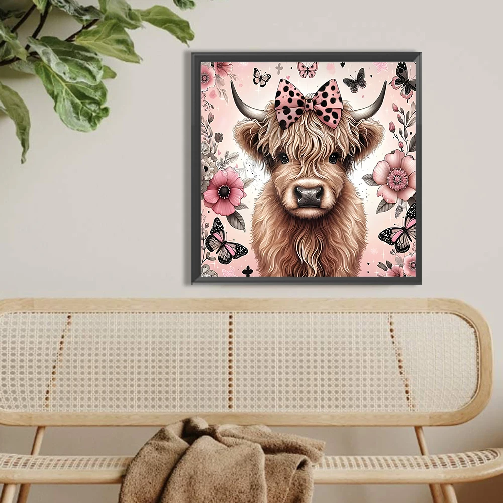 40x40cm Yak 5D DIY Full Drill Round Diamond Painting Kit for Home Wall Decor