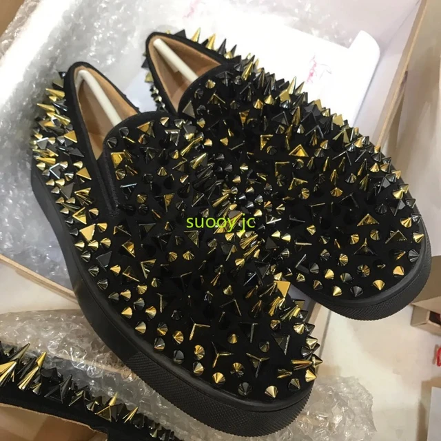 Men Shoes Big Size 48 Luxury Designer Spikes Male Sneakers Red Bottom Shoes  for Men High Quality Custom Shoes - AliExpress