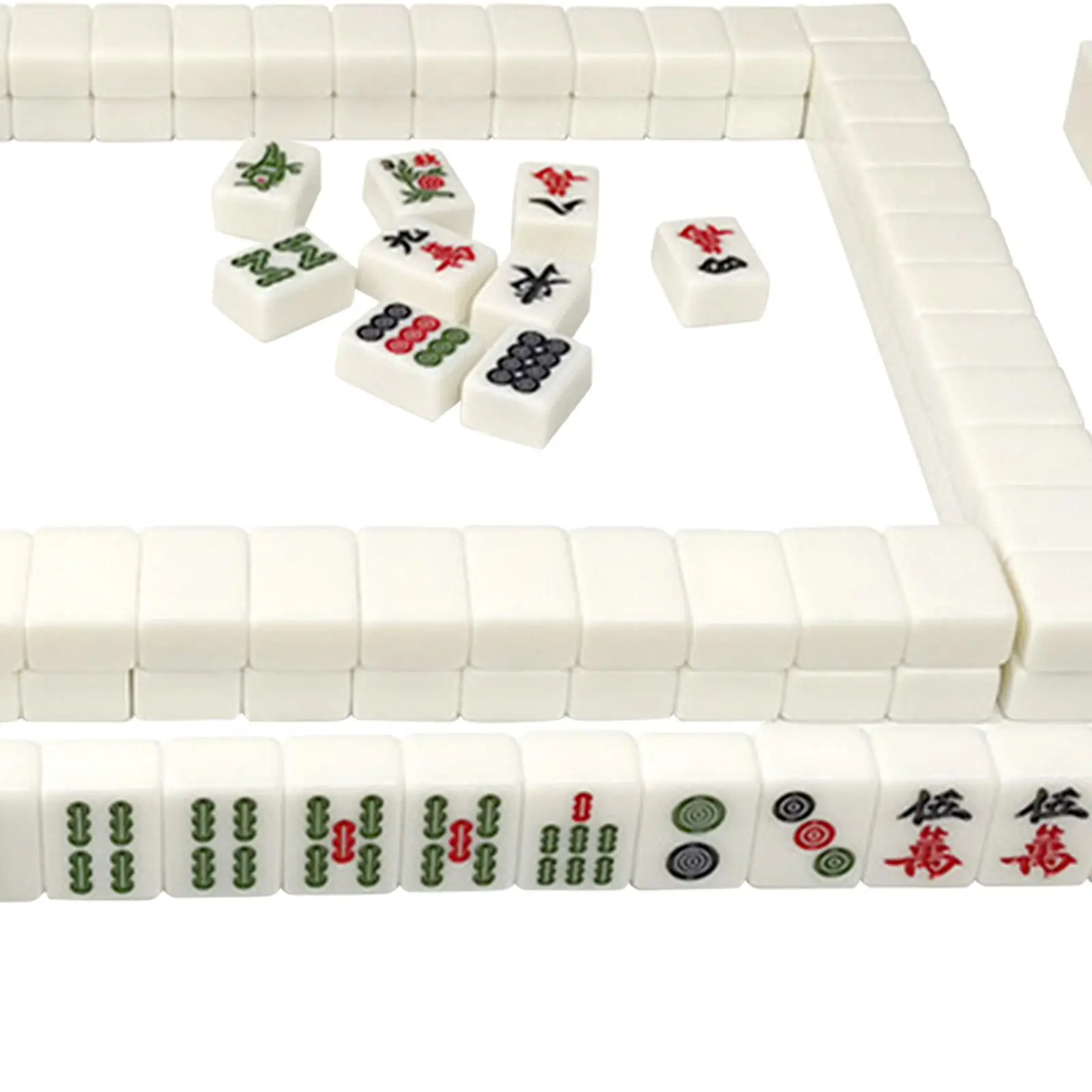 144x Chinese Version Game Set Leisure Time Party Supplies Mini Mahjong Tiles for Apartment Travel Home Dormitory Classmates 5