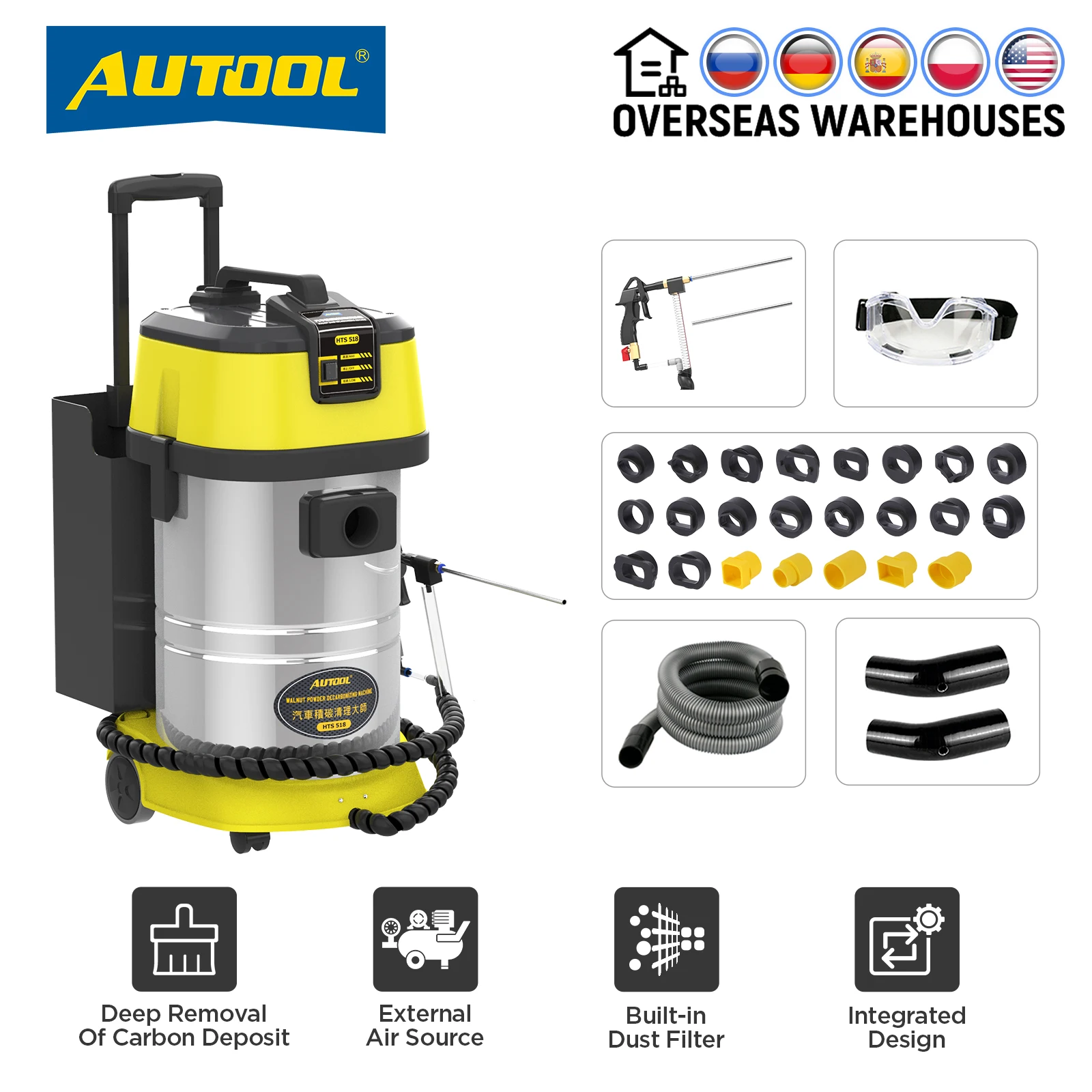 AUTOOLHTS518CarEngineCarbonDepositionCleanerWalnutSand