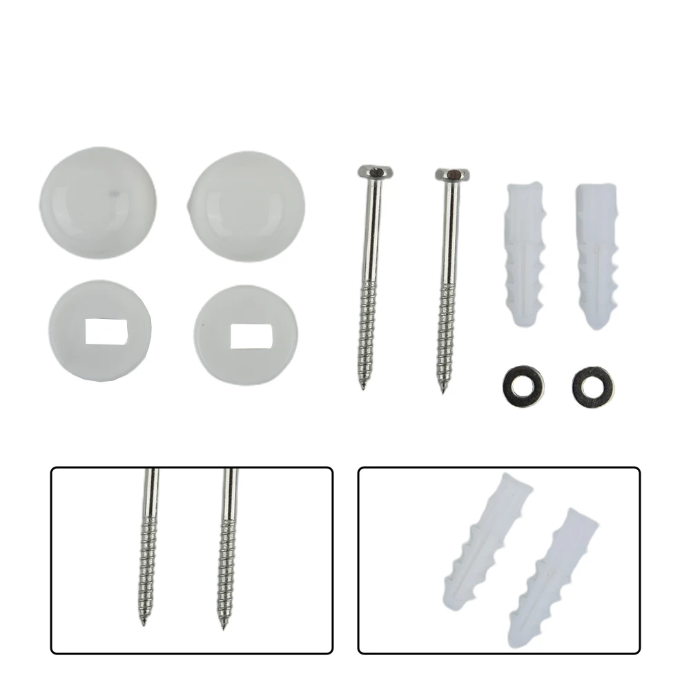 Bidet Anchor Toilet Accessories Silver Stainless Steel+Plastic Bolts Set Fitting Screws For Bathroom Decoration