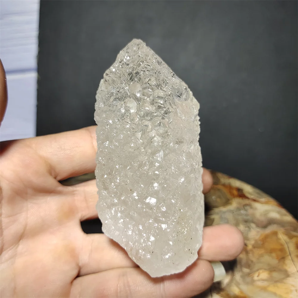 Natural White Clear Quartz Strange Crystal Point Wand Energy Raw
