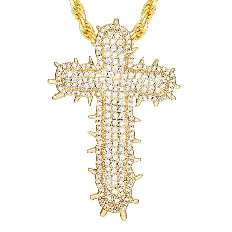 

Ожерелье мужское с камнями в стиле хип-хоп, 5 А +