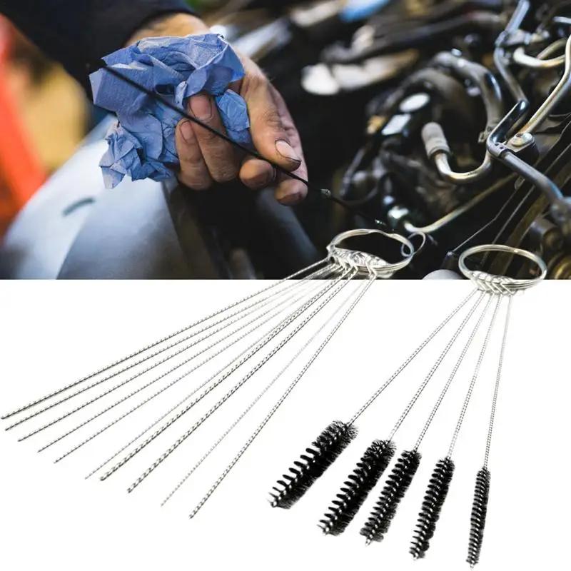 Motorcycle Car Carburetor Jets Cleaning Tool Needles Brushes Set Of 3 For ATV Welder Motorcycle Cleaning Tool Kit