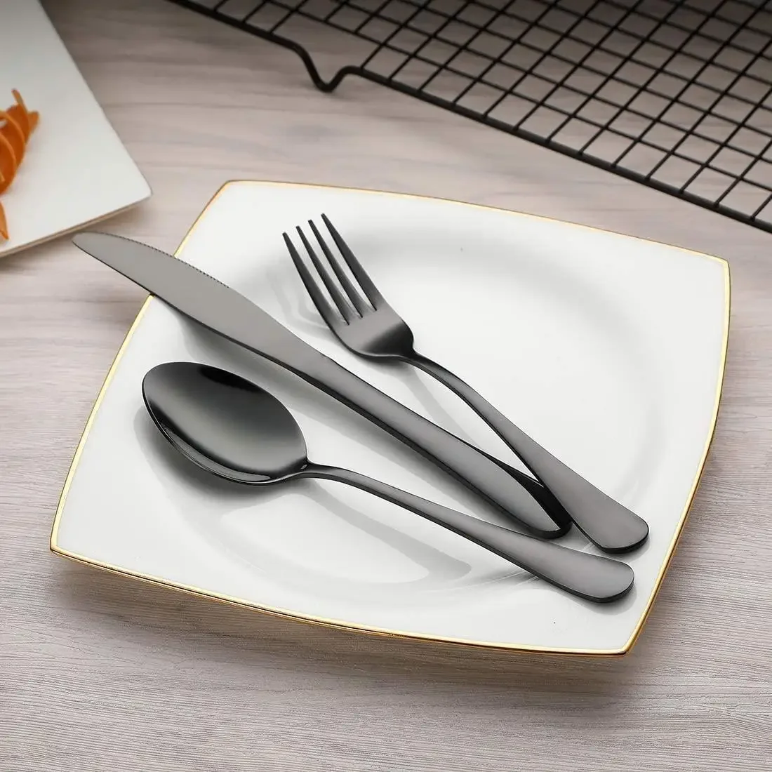 Cutlery Set 8PCS Portable Tableware Single Box Suitable For Outdoor Picnic Travel Students Chopsticks Fork Spoon Knife