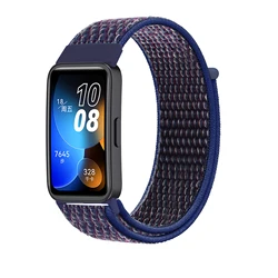 Nylon Loop Smart Watch Replacement Strap - Sport Bracelet Wristband Accessories - Huawei Band 8 (Indigo)