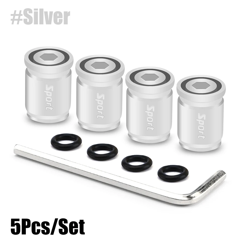 Durable Zinc Alloy Anti-Theft Tire Valve Caps - Universal