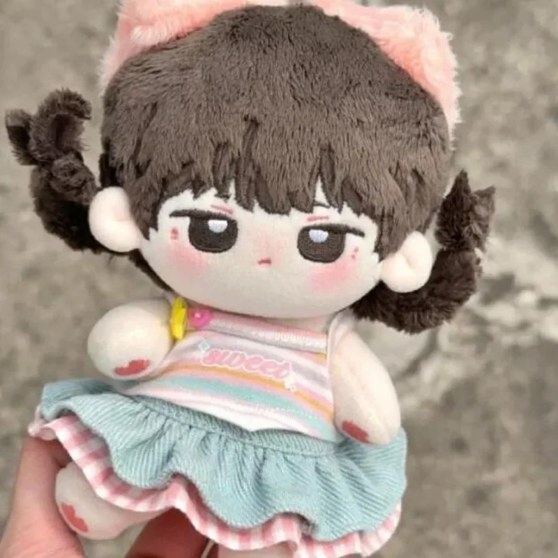 20cm cotton doll clothing skirt+tank top dopamine doll clothing matching 4