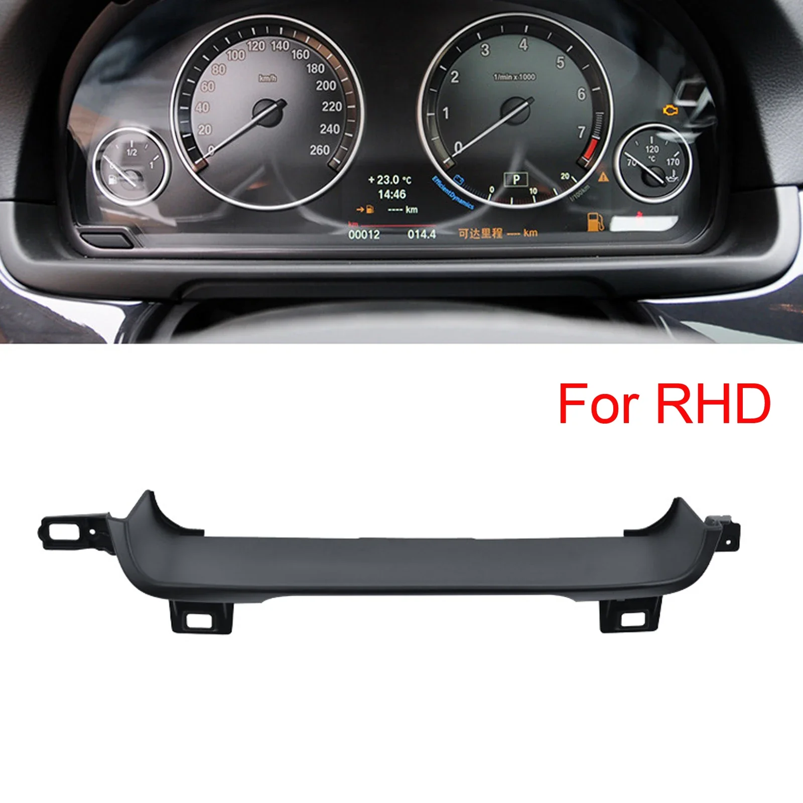 Car RHD Dashboard Instrument Cover Plastic 51459195155 For BMW 5 Series F10 F11 F18 2010- For Right Hand Drive Vehicle