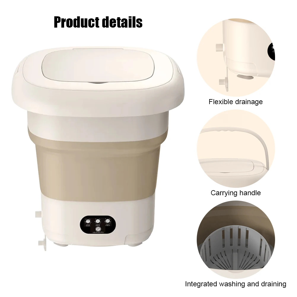 9L Portable Washing Machine, Folding Mini Washing Machine Sterilizing And Drying Machine Is Suitable For Baby Clothes