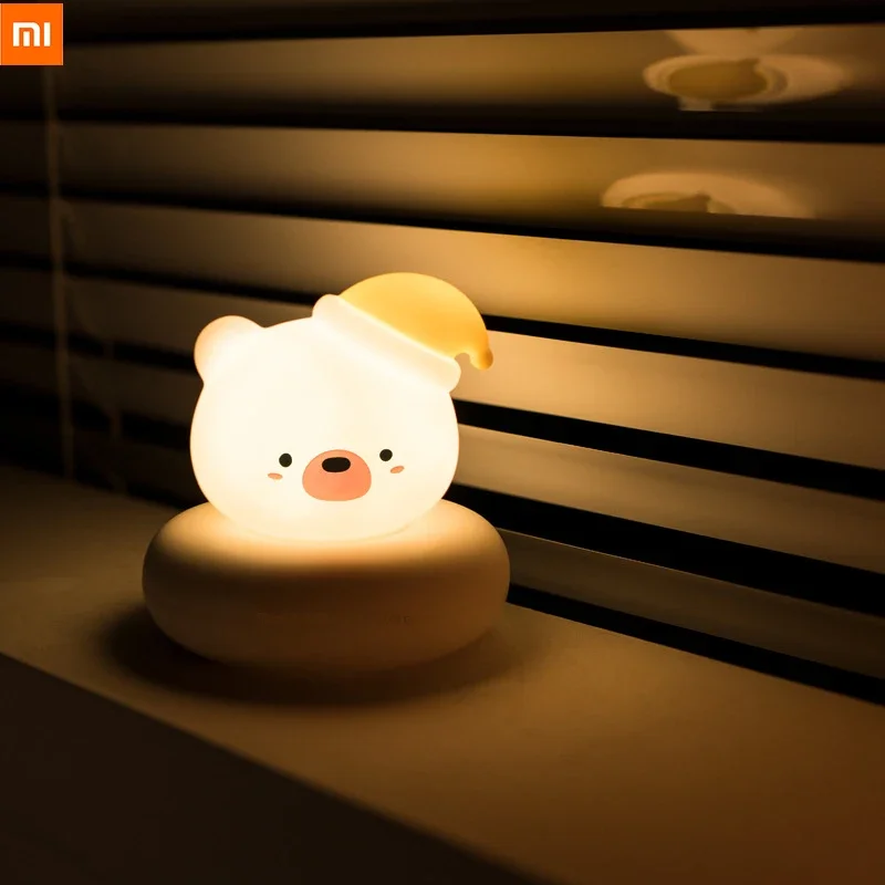 

Ночник Xiaomi с милым питомцем, силиконовая лампа с USB-зарядкой для домашних животных, прикроватная силиконовая лампа с мультяшным рисунком