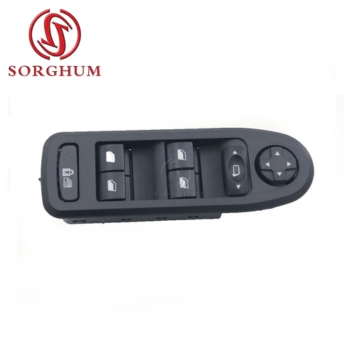 SORGHUM 파워 마스터 윈도우 스위치 드라이버 버튼, 푸조 308 508 C5 용 98054508ZD, 6490.QY 98053439 96644915XT 4