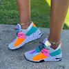 New Spring Leopard Print Shoes for Women Lace-up Non-slip Running Shoes Plus Size Round Head Platform Causal Shoes Zapatos Mujer 3