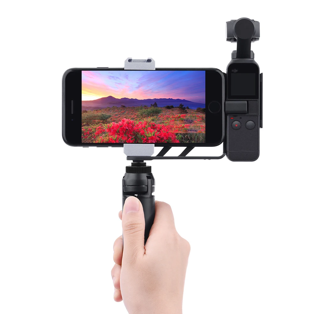 Selfie Mount Metal Tripod Phone Holder Adapter Clip for DJI Osmo Pocket/Pocket 2 Foldable Handheld Gimbal Camera Accessories camera accessories,action camera accessories,handheld gimbal accessories
